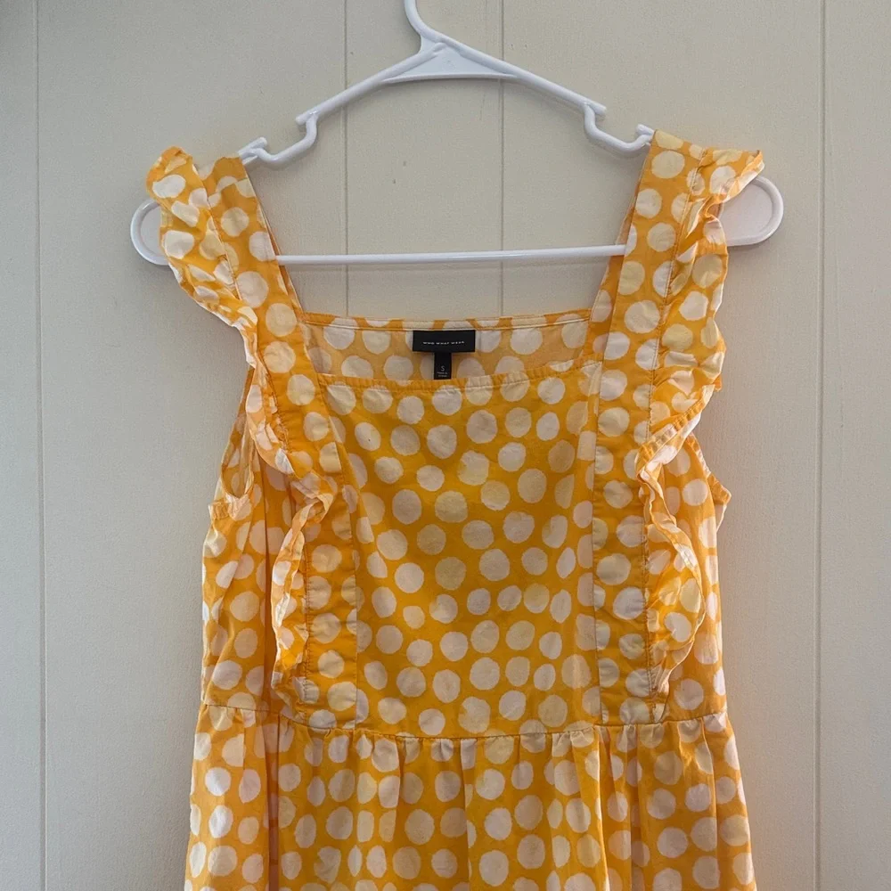 Yellow Polka Dot Summer Dress - Picture 3 of 8